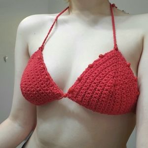 Handmade Crochet Beaded Bralette